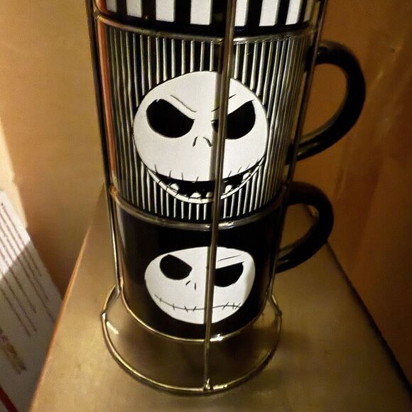 Nightmare Before Christmas Ceramic 10 Oz Jack Skellington Mugs Set Of 4 New - Picture 4 of 4